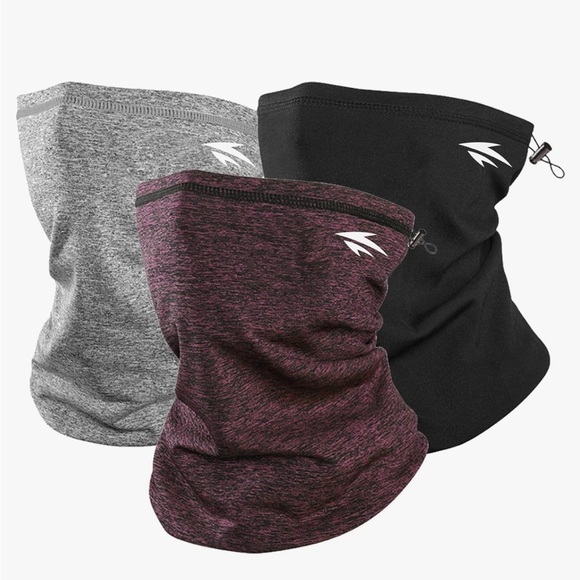 Zollen 3/1 Pack Neck Warmer Fleece Windproof Neck Gaiter Snood for Men Women - Picture 1 of 7